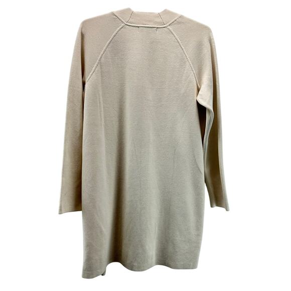 Banana Republic Long Open Front Cardigan Sweater Blazer Oatmeal Cream XS - Picture 2 of 12